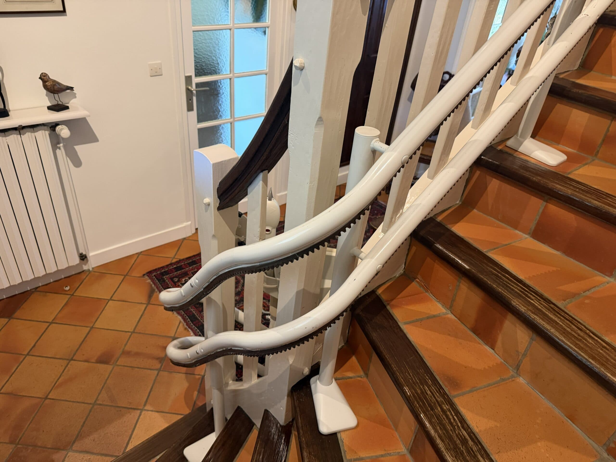 monte escalier double rail